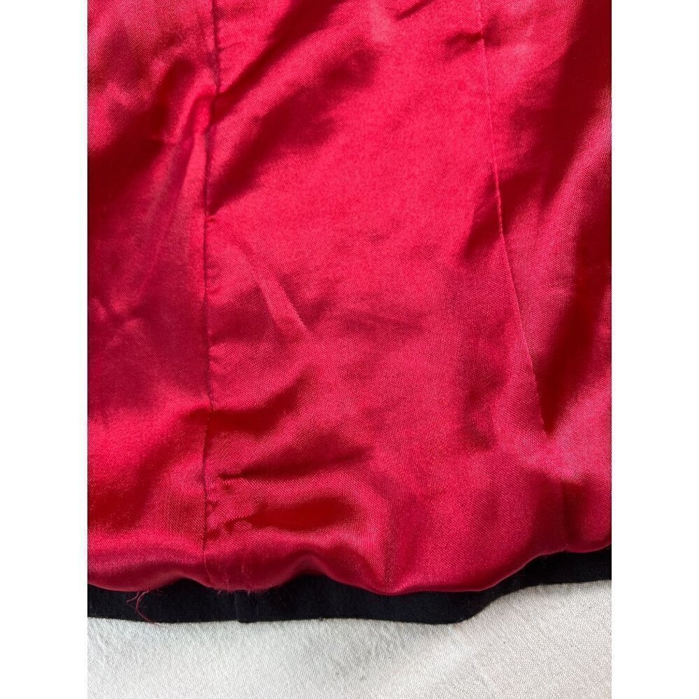 Guess Size XS Navy Wool Jacket DB Button Zip Cross between Moto Peacoat Military - Picture 16 of 16